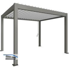BIOHORT Pergola Gr. 3,5 x 3 quarzgrau/wei�