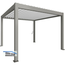 BIOHORT Pergola Gr. 3,5 x 3,5 quarzgrau/wei�
