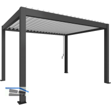 BIOHORT Pergola Gr. 4 x 3 dunkelgrau/wei�