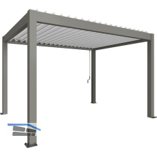 BIOHORT Pergola Gr. 4 x 3,5 quarzgrau/wei�