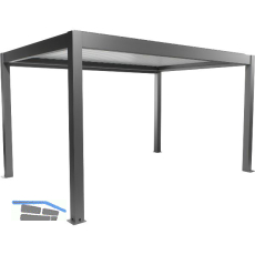 BIOHORT Pergola Gr. 4,5 x 3 quarzgrau/wei�