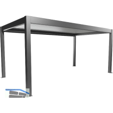 BIOHORT Pergola Gr. 5 x 3 quarzgrau/wei�