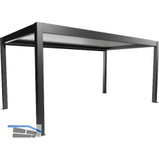 BIOHORT Pergola Gr. 5 x 3,5 dunkelgrau/silber