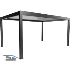 BIOHORT Pergola Gr. 5 x 3,5 dunkelgrau/wei�