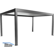 BIOHORT Pergola Gr. 5 x 3,5 quarzgrau/silber