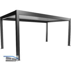 BIOHORT Pergola Gr. 5,5 x 3 dunkelgrau/wei�