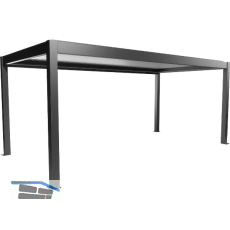 BIOHORT Pergola Gr. 6 x 3 dunkelgrau/silber