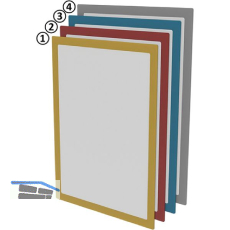 FATH Dokumentenfenster magnetisch DIN A4 grau 327 x 240mm
