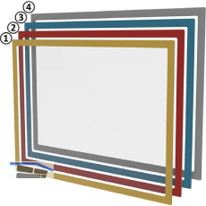 FATH Dokumentenfenster magnetisch DIN A3 blau 450 x 327mm