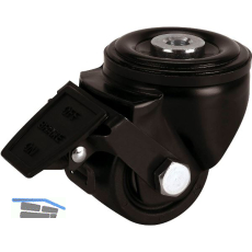 D�RNER + HELMER Lenkrolle Schwarz Radfeststeller 50 mm 300 kg