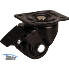 D�RNER + HELMER Lenkrolle Schwarz Radfeststeller Platte 75 mm 600 kg