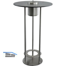 TKG Stehtisch Meeting Point Edelstahl mit Ascher