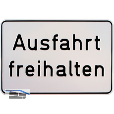Hinweisschild Ausfahrt freihalten 300 x 200 mm