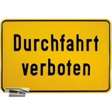 Hinweisschild Durchfahrt verboten 300 x 200 mm