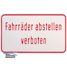 Parkplatzschild Fahrr�der abstellen verboten 250 x 150 mm