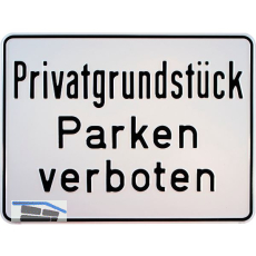Hinweisschild Privatgrundst�ck Parken verboten 330 x 250 mm