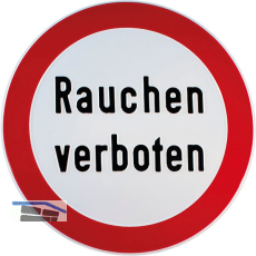 Verbotsschild Rauchen verboten rund 315 mm