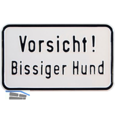 Hinweisschild Vorsicht! Bissiger Hund 200 x 120 mm