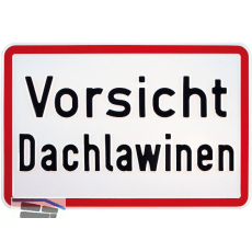 Hinweisschild Vorsicht Dachlawinen 300 x 200 mm