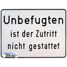 Hinweisschild Unbefugten ist der Zutritt nicht gestattet 330 x 250 mm