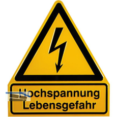 Warnschild Hochspannung Lebensgefahr 210 x 238 mm