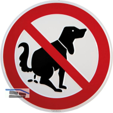 Verbotsschild Hier kein Hundeklo Symbol rund 200 mm