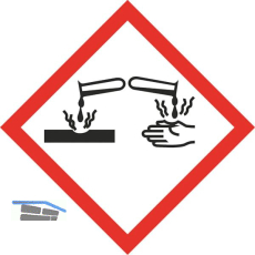 Gefahrensymbol Aufkleber �tzwirkung - 15 St�ck