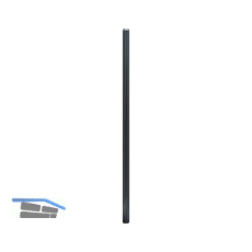 H+S Oktavia UNI S�ulenschaft Alu/grau L�nge 1,5 m f. Zaunh�he 1,03 m