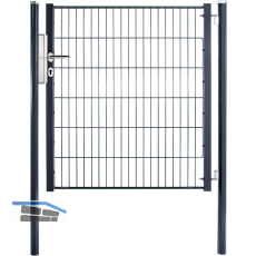 H+S Uni T�r f�r Zaunh�he 1,0 m grau