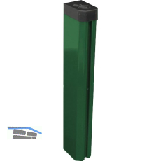 H+S Oktavia ULI S�ulenschaft Alu/gr�n L�nge 1,9 m f�r Zaunh�he 1,43 m