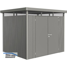 BIOHORT Ger�tehaus HighLine H3 quarzgrau-metallic Doppelt�r