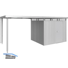 BIOHORT Seitendach HighLine H3 silber-metallic