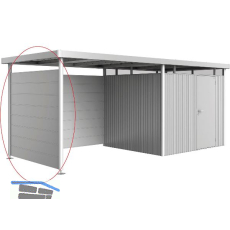 BIOHORT Seitendach-Seitenwand HighLine H3 silber-metallic