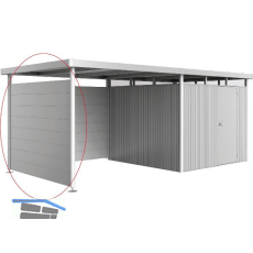 BIOHORT Seitendach-Seitenwand HighLine H4 silber-metallic