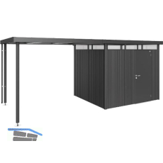 BIOHORT Seitendach HighLine H3 dunkelgrau-metallic