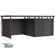 BIOHORT Seitendach-Seitenwand HighLine H3 dunkelgrau-metallic