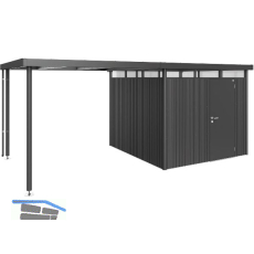 BIOHORT Seitendach HighLine H4 dunkelgrau-metallic