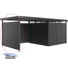 BIOHORT Seitendach-Seitenwand HighLine H4 dunkelgrau-metallic