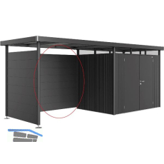 BIOHORT Seitendach-R�ckwand HighLine H2, H3, H4, H5 dunkelgrau-metallic