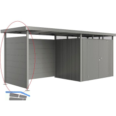 BIOHORT Seitendach-Seitenwand HighLine H2 quarzgrau-metallic