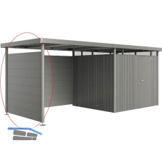BIOHORT Seitendach-Seitenwand HighLine H3 quarzgrau-metallic