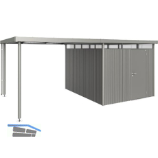 BIOHORT Seitendach HighLine H5 quarzgrau-metallic