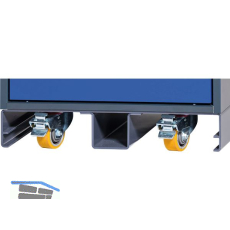 ASECOS Rollensatz f�r Sockel zu Sicherheitsschrank ION