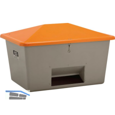 Streugutbeh�lter mit Entnahme ohne Staplertasche 1100 Liter grau/orange