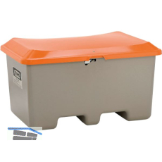 Streugutbeh�lter Plus3 ohne Entnahme m. Staplertasche 400 Liter grau/orange