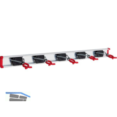 BRUNS Alu-Ger�tehalterschiene mit 5 Haltern L�nge 750 mm