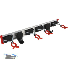 BRUNS Alu-Ger�tehalterschiene mit 4 Haltern und 2 Haken 500 mm