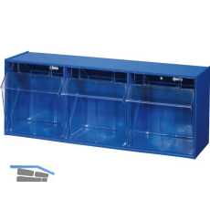 ALLIT Klappsch�tten-Magazin Gr. 3 blau 600 x 200 x 240 mm