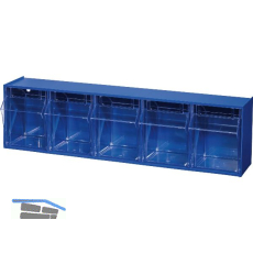ALLIT Klappsch�tten-Magazin Gr. 5 blau 600 x 135 x 165 mm