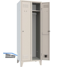Garderobenschrank Abteilanzahl 2 RAL7035